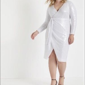 Sequin Wrap Dress